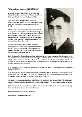 A preview of a PDF biography for Cooksey, James Brett